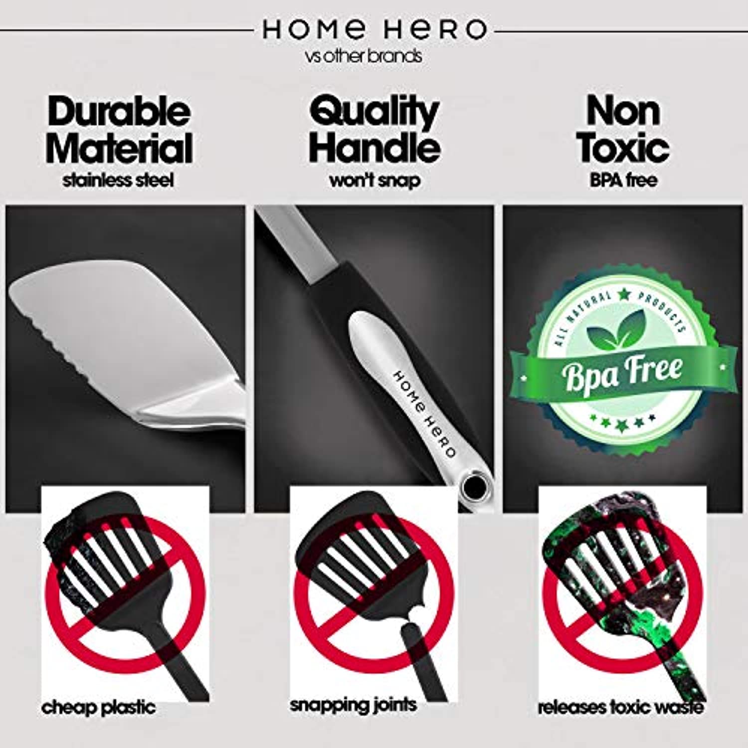 Home Hero - 32-pcs Kitchen Utensils Set - Stainless Steel Cooking